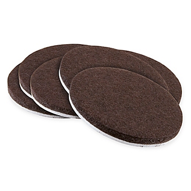 Waxman&reg; 2-Inch 6-Pack Round Felt Pads in Brown. View a larger version of this product image.