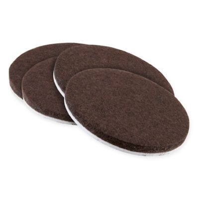 Waxman&reg; 3-Inch 4-Pack Round Felt Pads in Brown