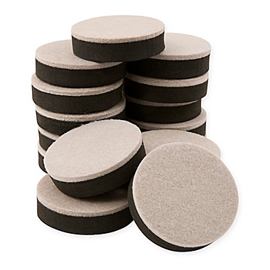 Waxman 2-1/2-Inch 16-Pack Round Reusable Felt Furniture Sliders. View a larger version of this product image.