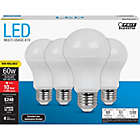 Alternate image 1 for Feit Electric 4-Pack 8.5-Watt A19 Medium-Base Non-Dimmable LED Bulbs