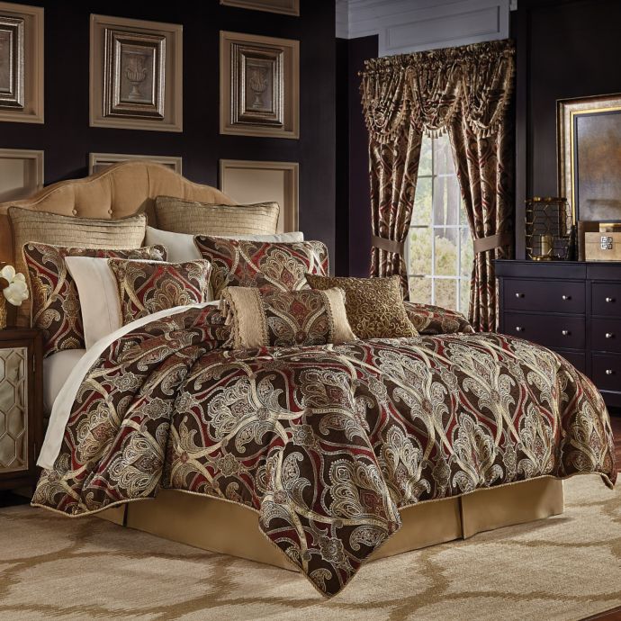 Croscill Bradney Comforter Set In Red Gold Bed Bath Beyond