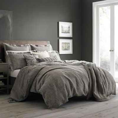 Wamsutta Vintage Paisley Linen Duvet Cover In Grey Bed Bath