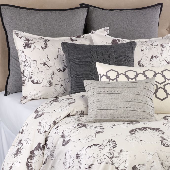 Vera Wang Nordic Leaves Duvet Cover Bed Bath Beyond