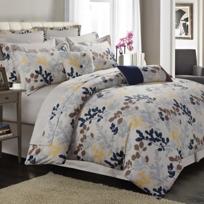 Tribeca Living Barcelona Reversible Duvet Cover Set In Blue Yellow