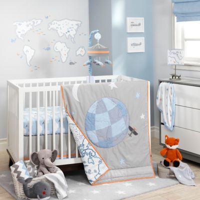 silver crib bedding