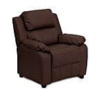 Alternate image 0 for Flash Furniture Leather Kids Recliner with Storage Arms