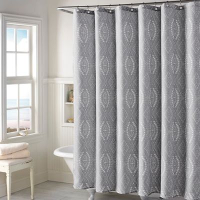 Avery Shower Curtain in Grey | Bed Bath & Beyond