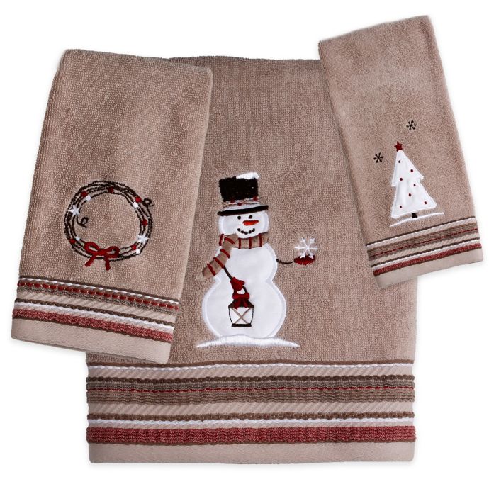 Rustic Christmas Bath Towel Collection | Bed Bath and ...