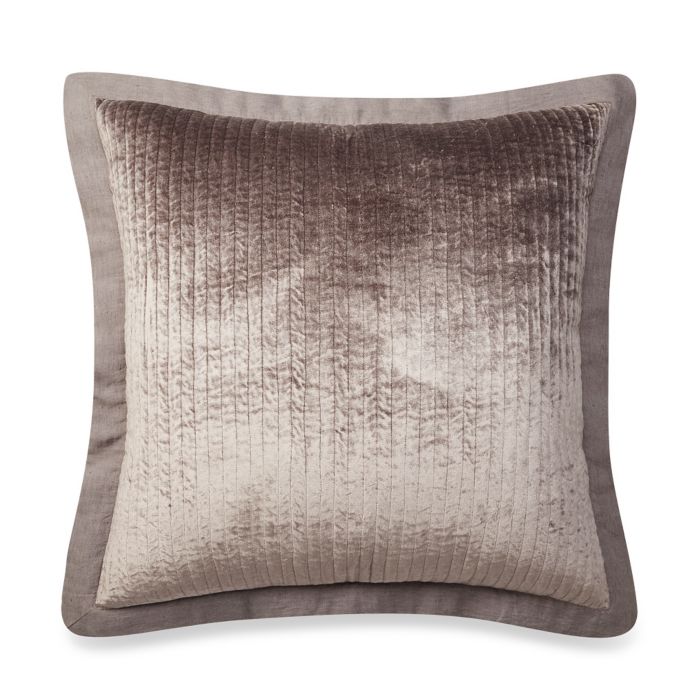 Wamsutta® Collection Velvet European Pillow Sham in Grey ...