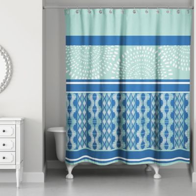 mint colored shower curtain