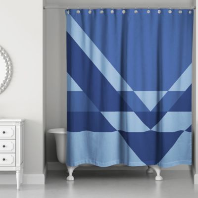 angled shower curtain