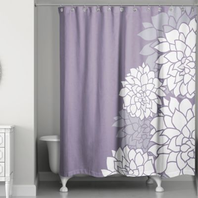lilac shower curtain