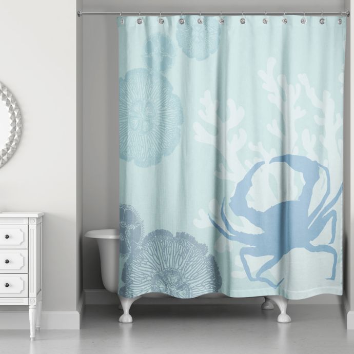 Crab Walk Shower Curtain In Blue Bed Bath Beyond