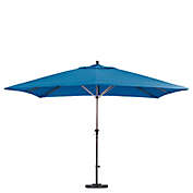 California 11-Foot Rectangle Aluminum Crank LiFoot Market Umbrella in Sunbrella Fabric