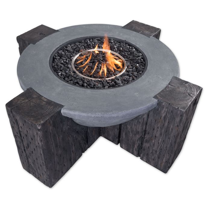 Zuo Hades Propane Fire Pit In Grey Bed Bath Beyond