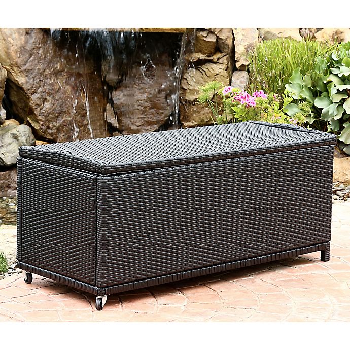 Abbyson Living® Pasadena Outdoor Wicker Storage Ottoman in ... Abbyson Living® Pasadena Outdoor Wicker Storage Ottoman in ... on Outdoor Living Wicker id=78295