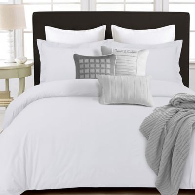 Tribeca Living 350 Thread Count Cotton Percale Duvet Cover Set