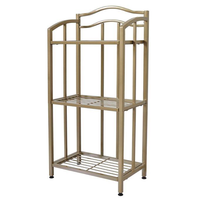 bathroom towel shelf brushed nickel