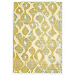 Weave & Wander Grayton Textured Floral Rug in Cream/Sage Green
