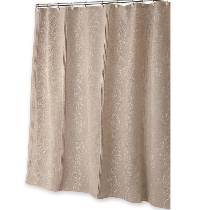 Lenox® French Perle Shower Curtain in Ivory | Bed Bath & Beyond