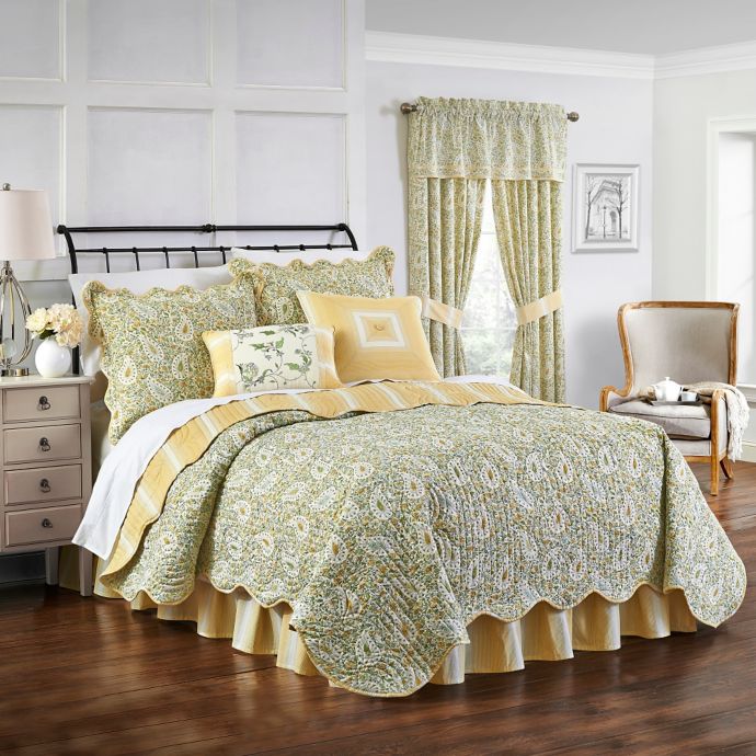 Waverly Paisley Verveine Reversible Quilt Set In Spring Bed Bath