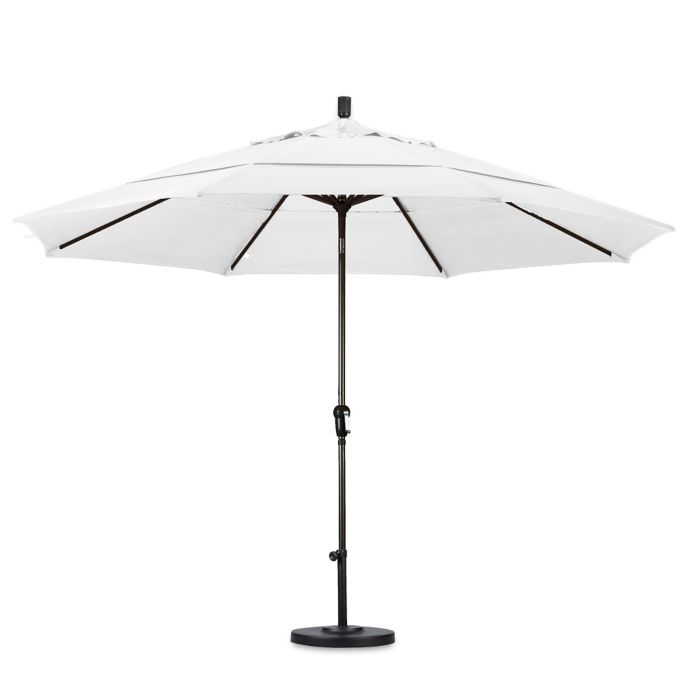 California Umbrella 11 Foot Auto Bronze Pole Tilt Market Umbrella Bed Bath Beyond