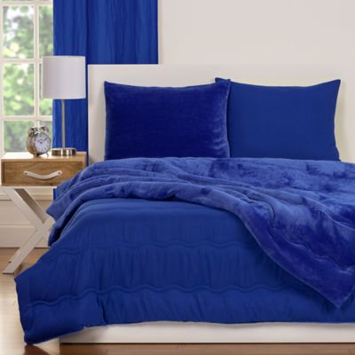 Crayola&reg; Playful Plush 2-Piece Twin Comforter Set in Blue