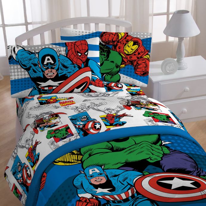 Marvel Comics Good Guys Sheet Set Bed Bath And Beyond Canada