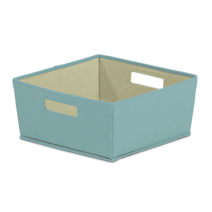 b+in® Pastel Turquoise Fabric Storage Bin Bed Bath & Beyond