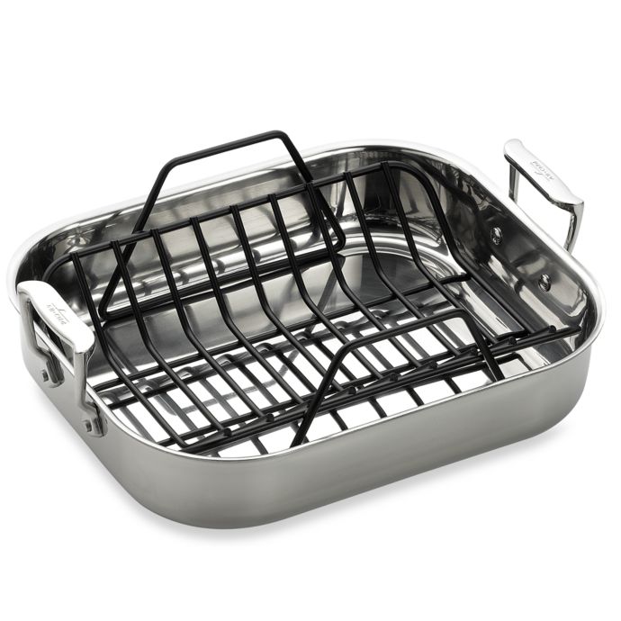 AllClad Stainless Steel Petite Roaster with Rack Bed Bath & Beyond