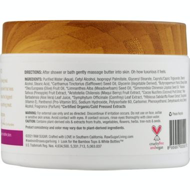 RAW SUGAR&reg; 7 oz. Body Butter in Pineapple + Maqui Berry + Coconut. View a larger version of this product image.