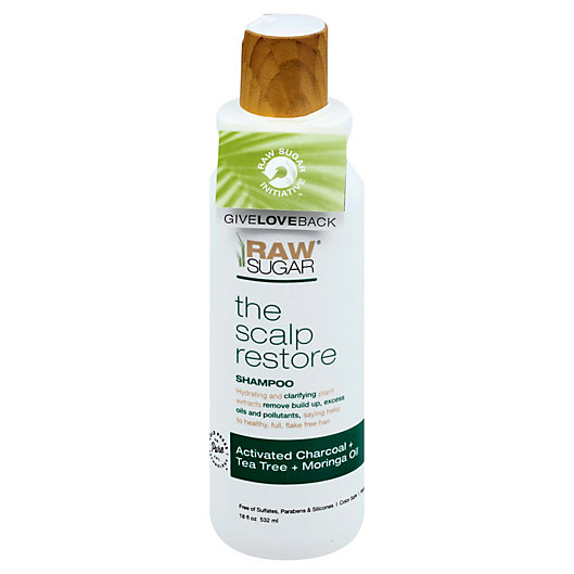 Alternate image 1 for RAW SUGAR® Scalp Restore 18 oz. Shampoo in Activated Charcoal, Tea Tree, and Moringa Oil