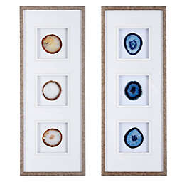 Madison Park Natural Agate Stone Trio Framed Wall Art
