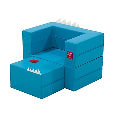 Design Skins Transformable Play Furniture Cake Sofa in Blue. View a larger version of this product image.