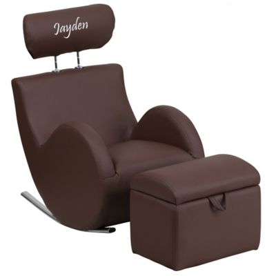 kids leather rocking chair