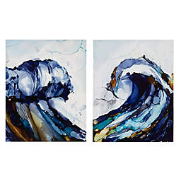 Madison Park Liquid Waves 28-Inch x 22-Inch Canvas Wall Art (Set of 2)
