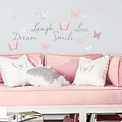Butterfly Dream Peel and Stick Wall Decals with 3D Cutout Butterflies