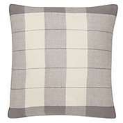 Jack Plaid Square Throw Pillow in Grey