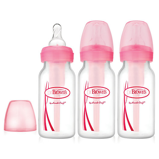 Alternate image 1 for Dr. Brown's® Options+™ 3-Pack Baby Bottles in Pink