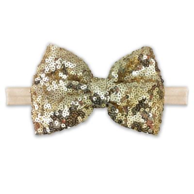 gold baby bow