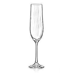 Red Vanilla Viola Optic Fluted Champagne Glasses (Set of 4)