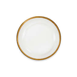 Nevaeh White® by Fitz and Floyd® Grand Rim Wide Band Gold Salad Plate