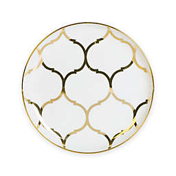 Nevaeh White® by Fitz and Floyd® Lattice Coupe Appetizer Plate in Gold