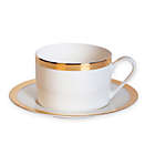 Alternate image 0 for Nevaeh White&reg; by Fitz and Floyd&reg; Grand Rim Wide Band Gold Cup and Saucer