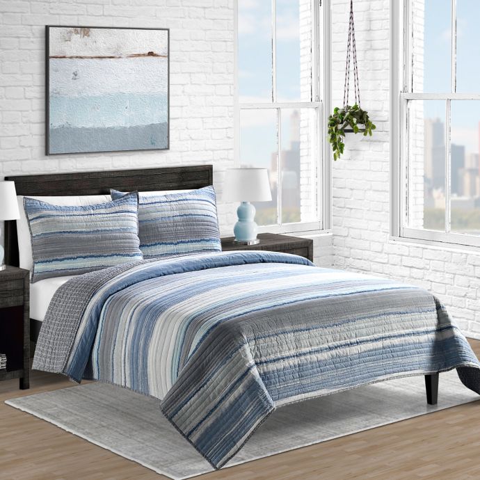 Arabella Quilt Set in Blue Bed Bath and Beyond Canada