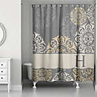 Alternate image 0 for Medallions Shower Curtain in Grey/Taupe/Gold
