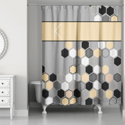 black and grey shower curtain