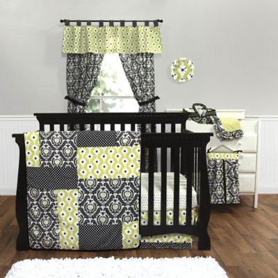 black and yellow crib bedding