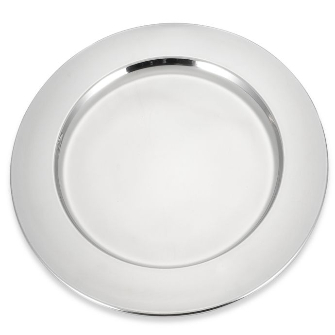 Stainless Steel 13 1/2Inch Charger with Mirror Finish Bed Bath and