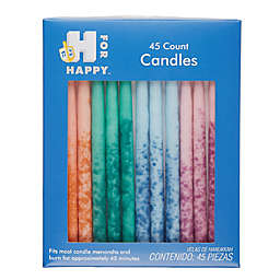 H for Happy™ 45-Count Premium Multicolor Ombre Hanukkah Candles